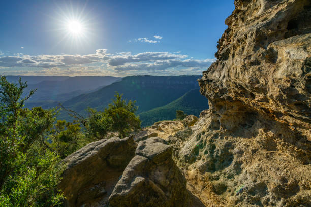 sunset at lincolns rock, blue mountains national park, australia