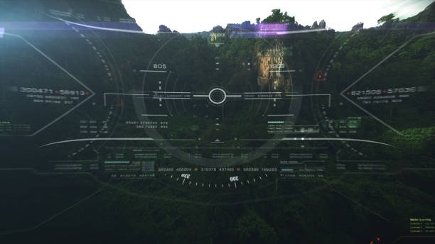 istock View from the fighter plane cockpit head up display 1137904074