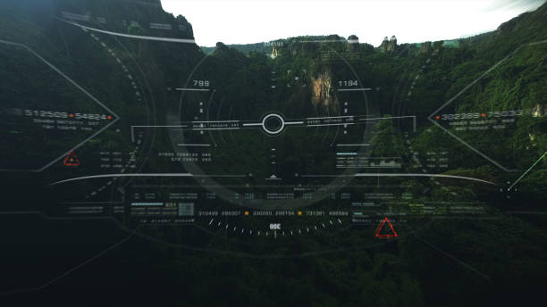 istock View from the fighter plane cockpit head up display 1137904085