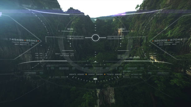 istock View from the fighter plane cockpit head up display 1137904126