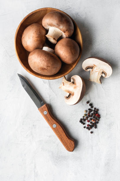 istock Sliced Brown Mushrooms. Top view. 1137913170