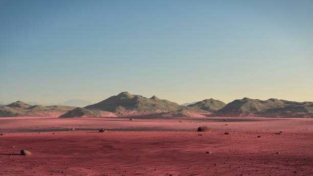 istock planet Mars landscape, desert and mountains on the red planet's surface 1137913279