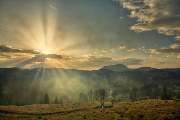 istock Majestic sunset in the mountains landscape. 1137913551