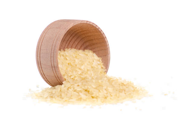 istock Rice in wooden bowl 1137914682