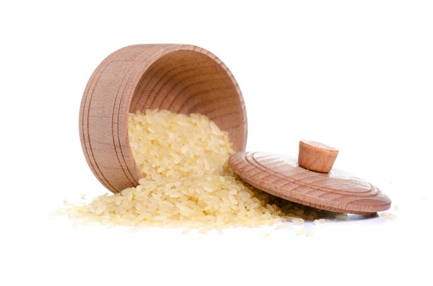 istock Rice in wooden bowl 1137914743