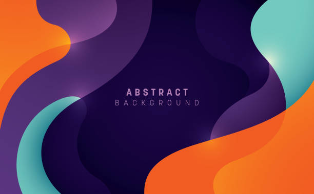 Abstract background. Abstract style wavy background design in color. Vector illustration. curve stock illustrations