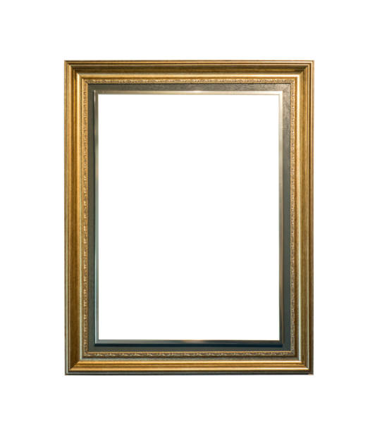 istock Gold frame Elegant vintage Isolated on white background 1137916428