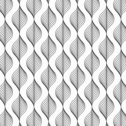Linear Vector Pattern Repeating Linear Abstract Leaves On Garland ...
