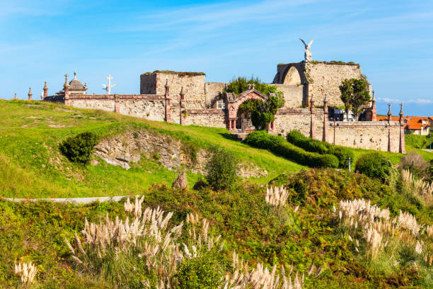 istock Old cemetery and church, Comillas 1137921386