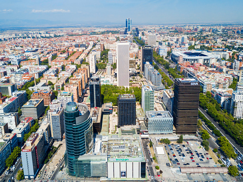 Distritos empresariales de AZCA y CTBA en Madrid, España photo
