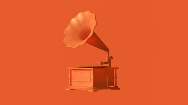 istock Orange Vintage Gramophone 1137922117