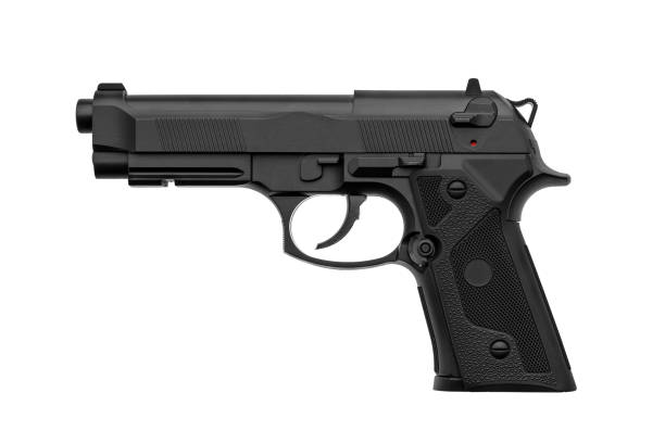 istock pneumatic pistol isolated on white background 1137923408