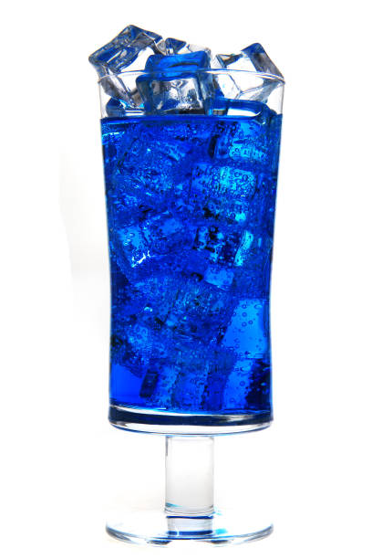 istock blue curacao drink with ice cubes 1137926690