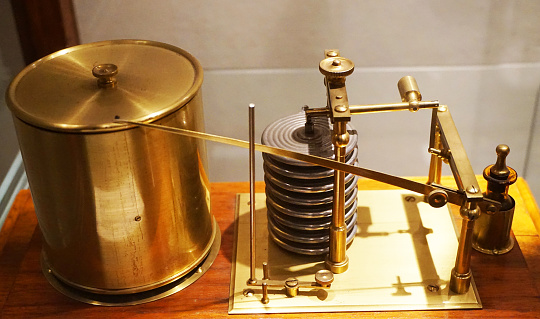very old barometer machine