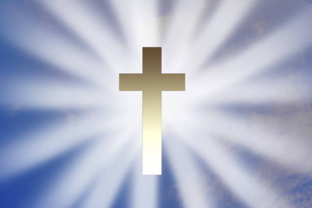 cross againt the sky and the white radius