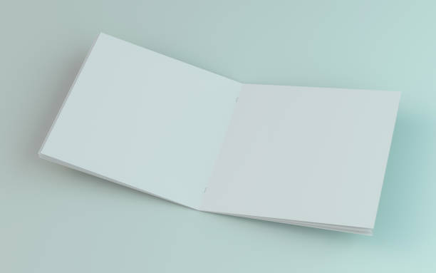 istock Blank brochure, magazine, booklet mockup isolated on white background. 3D 1137933819