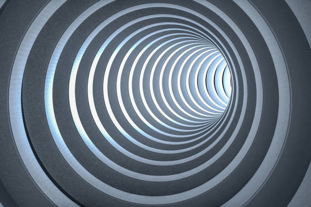 istock 3d rendering, dark science-fiction tunnel, dark background 1137934115