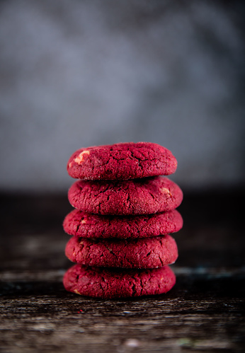 RED VELVET COOKIES WITH BUTTER AND FLOUR