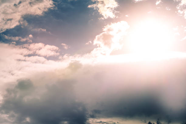 istock Dramatic, moody pink and blue sky with cumulus, lenticular and cirrus clouds 1137942208