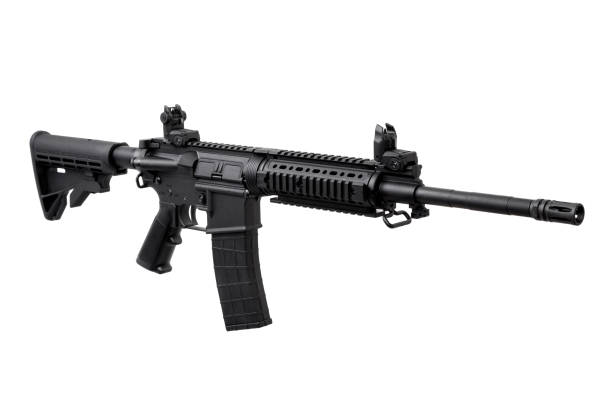 istock modern rifle isolated on white background 1137949567