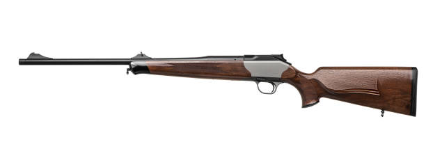 istock wooden hunting rifle isolated on white background 1137949620