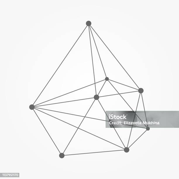 Triangle Network Pattern Abstract Vector Triangle Symbol Polygonal Network Pattern Lines And ...