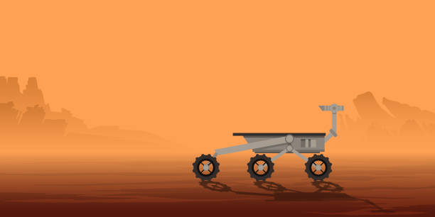 marzec - mars rover mission stock illustrations