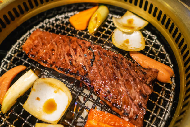 istock Raw beef arranged at the barbecue (yakiniku) restaurant in Japan 1137952544