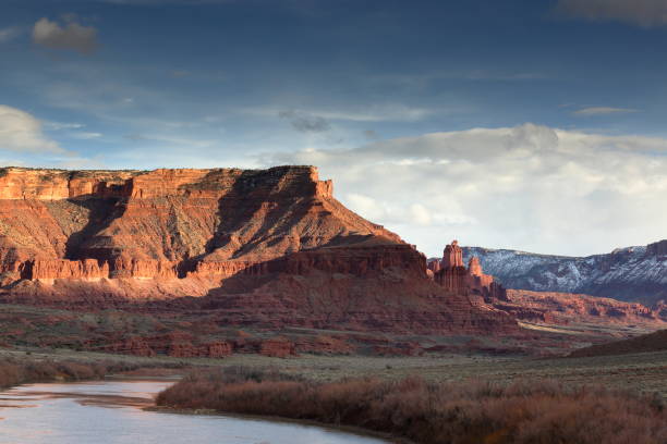 istock Fisher Towers in cloudy weather 1137952583