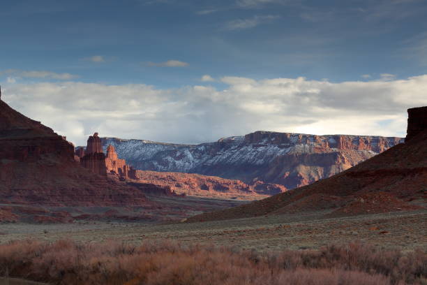 istock Fisher Towers in cloudy weather 1137952597