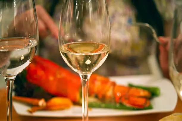 Photo of lobster served on a plate at a restaurant in Madrid, Spain