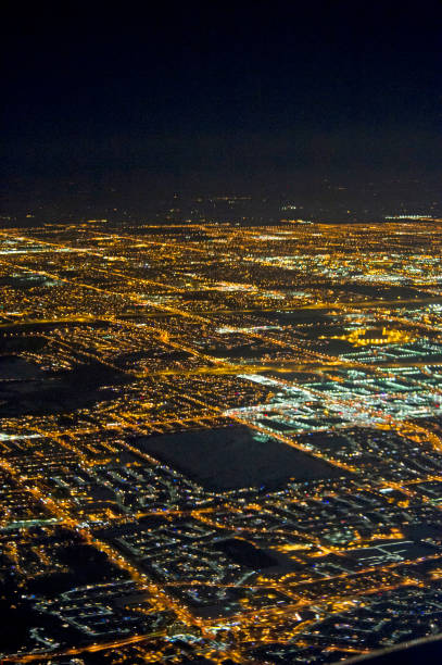 istock View of Toronto from the airplane at night 1137953827