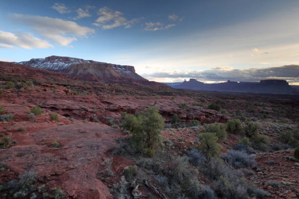 Desert scenery, buttes, dry creek, near Moab UT