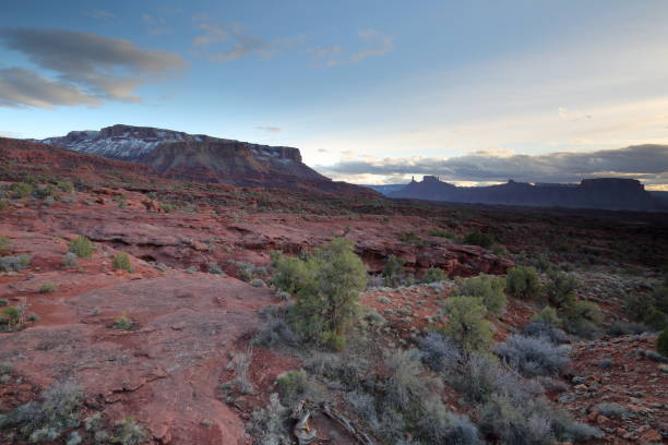 istock Desert scenery, buttes, dry creek, near Moab UT 1137954678