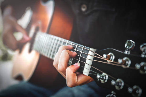 istock woman playing acoustic guitar 1137957170