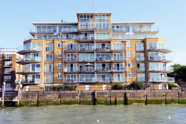 istock Luxury apartments on the Thames, London, UK. 1137960484