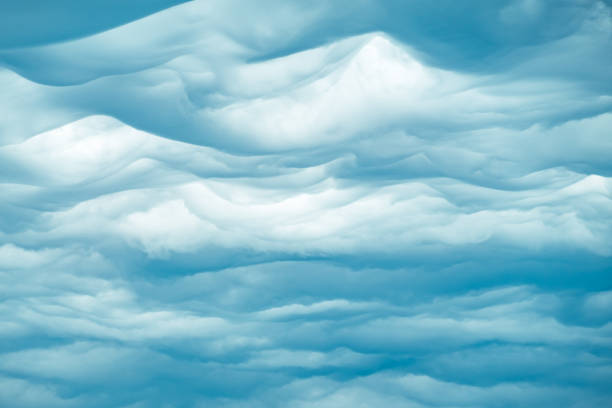 Beautiful clouds on blue sky background. Nature weather, cloud blue sky