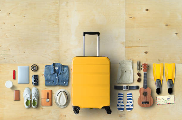 istock Travel concept with a large suitcase 1137960674