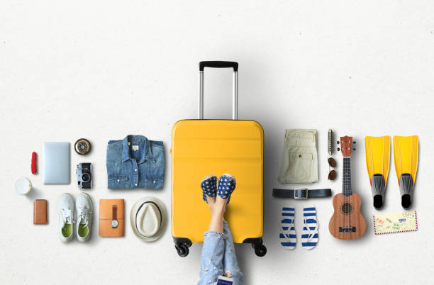 istock Travel concept with a large suitcase 1137960754