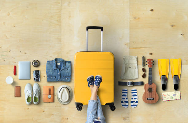 istock Travel concept with a large suitcase 1137960777