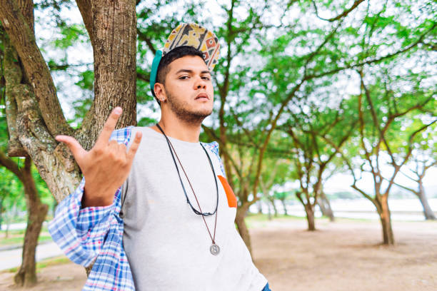 Portrait of a Brazilian rapper