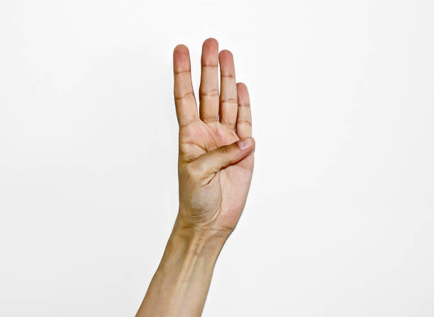 hand gestures - hand sign index finger human finger human thumb imagens e fotografias de stock