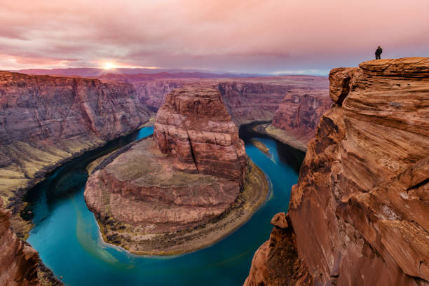 istock Sunset at Horseshoe Bend, near Page, Arizona 1137968912