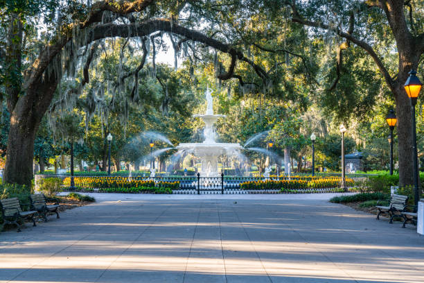 istock Fountain in Forsyth Park, Savannah 1137969676
