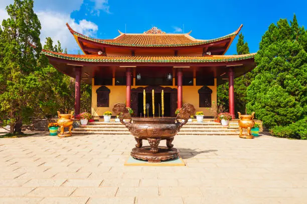 Truc Lam Temple is a Zen Buddhist temple and monastery in Dalat city in Vietnam