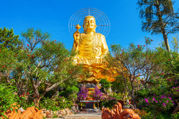 istock Golden Buddha statue in Dalat 1137970625