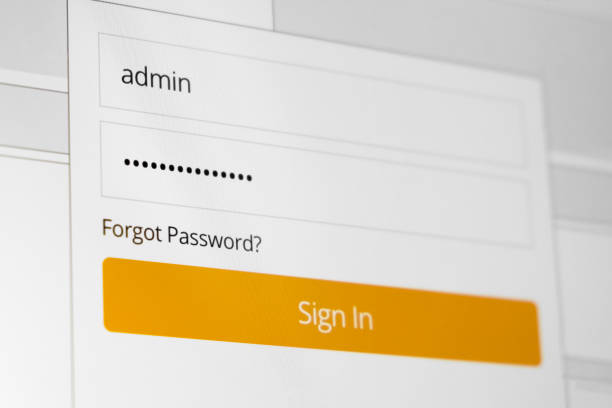 istock Filled login and hidden by dots password at login screen on the website 1137973778
