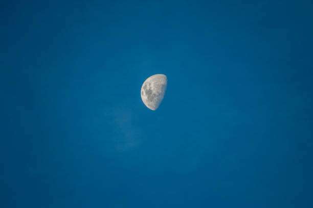 istock Half Moon in the Afternoon skies 1137974083