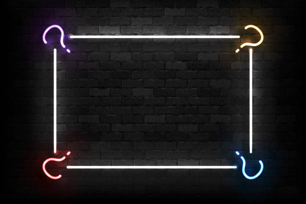 Vector realistic isolated neon sign of Quiz frame  for template decoration and covering on the wall background. Concept of trivia night and question. Vector realistic isolated neon sign of Quiz frame  for template decoration and covering on the wall background. Concept of trivia night and question. trivia stock illustrations