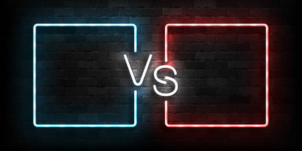 istock Vector realistic isolated neon sign of Versus frames  for template decoration and covering on the wall background. 1137975063